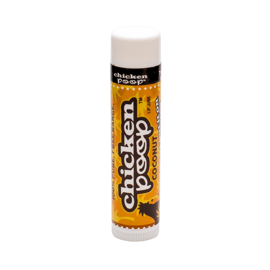 .15 oz. Chicken Poop® COCONUT, All Natural Lip Balm - Chicken Poop Lip Junk