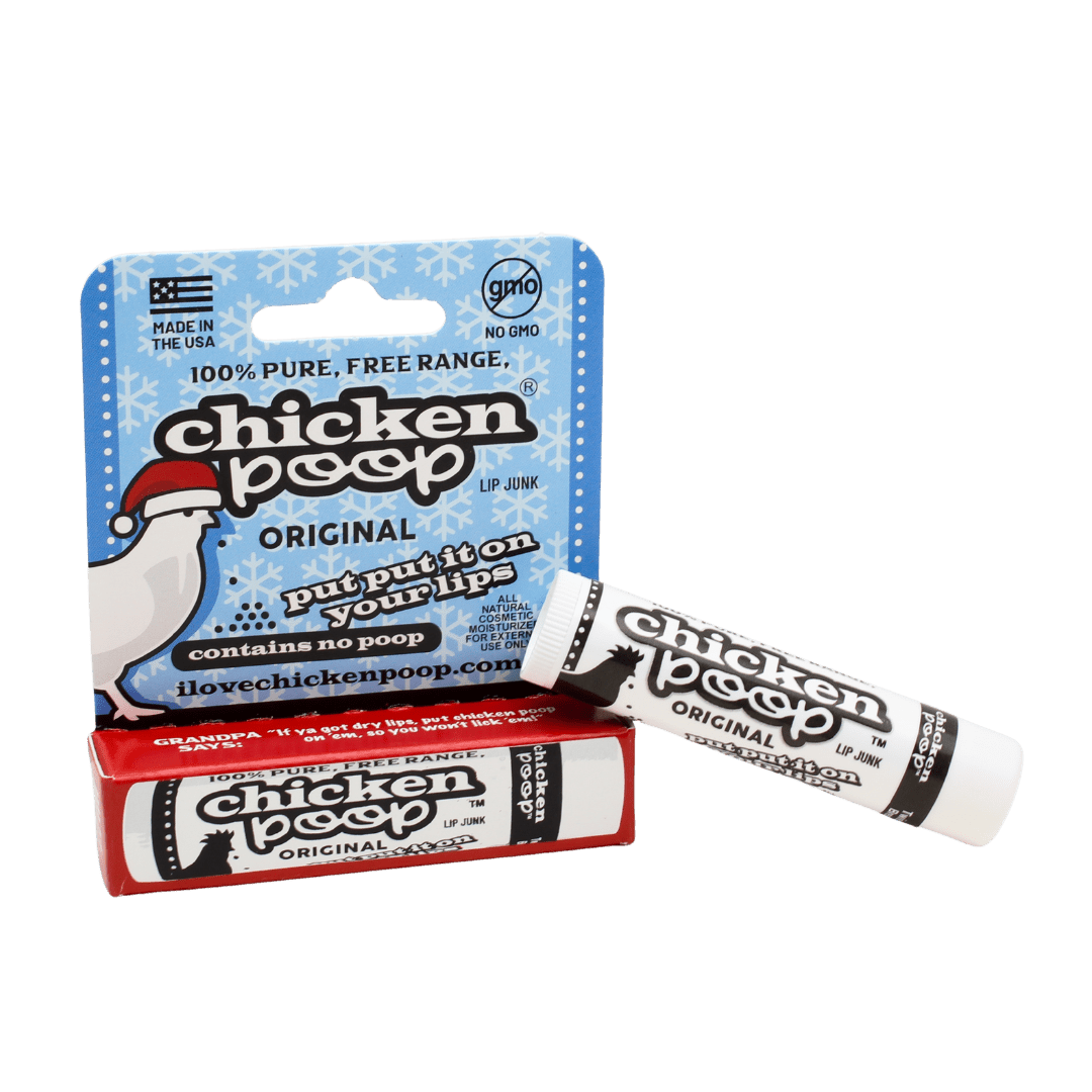 .15 oz. Chicken Poop® ORIGINAL CHRISTMAS Lip Balm - Chicken Poop Lip Junk