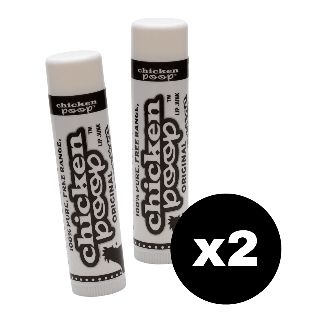 2 - Pack of Chicken Poop® ORIGINAL Lip Junk - Chicken Poop Lip Junk