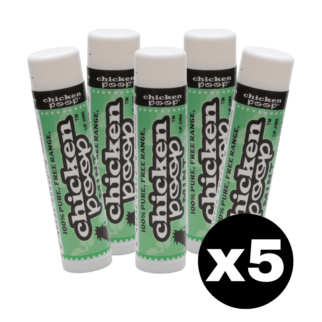 A Heap of Chicken Poop®! All Natural Mega Pile of 20 Lip Balms - Chicken Poop Lip Junk