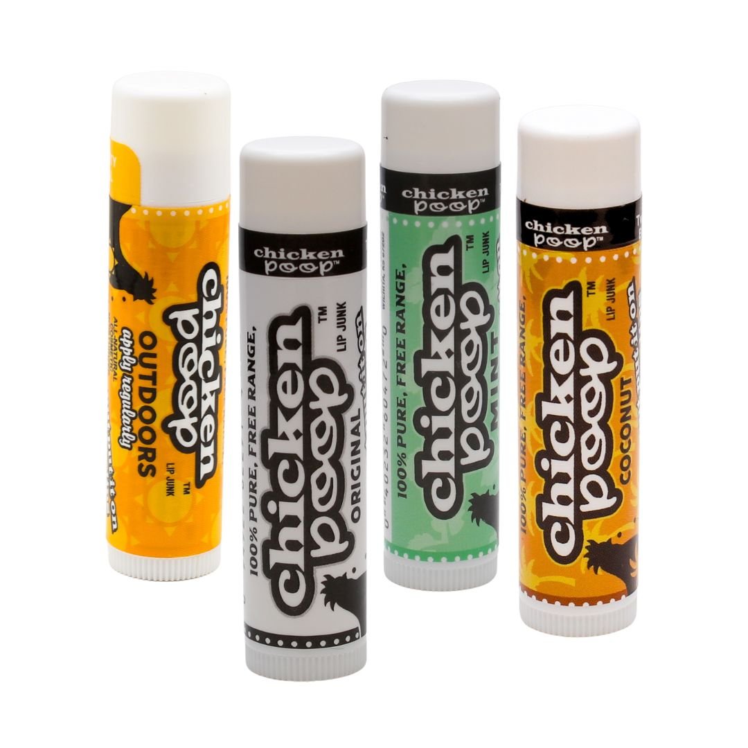 All the Chicken Poop®! All Natural 4 - Pack Combo of Lip Balms - Chicken Poop Lip Junk