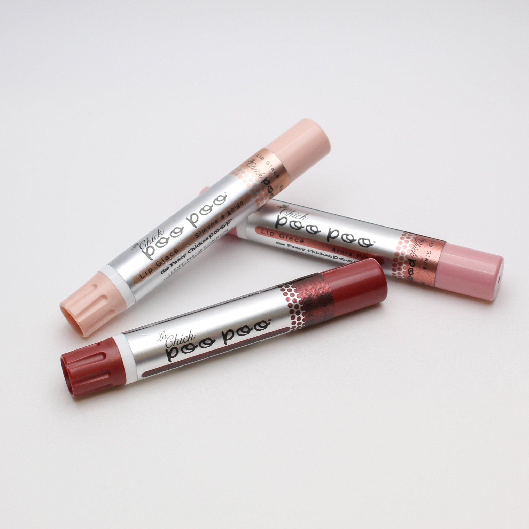 ARORA PINK La Chick Poo Poo® Lip Balm Glace - Chicken Poop Lip Junk