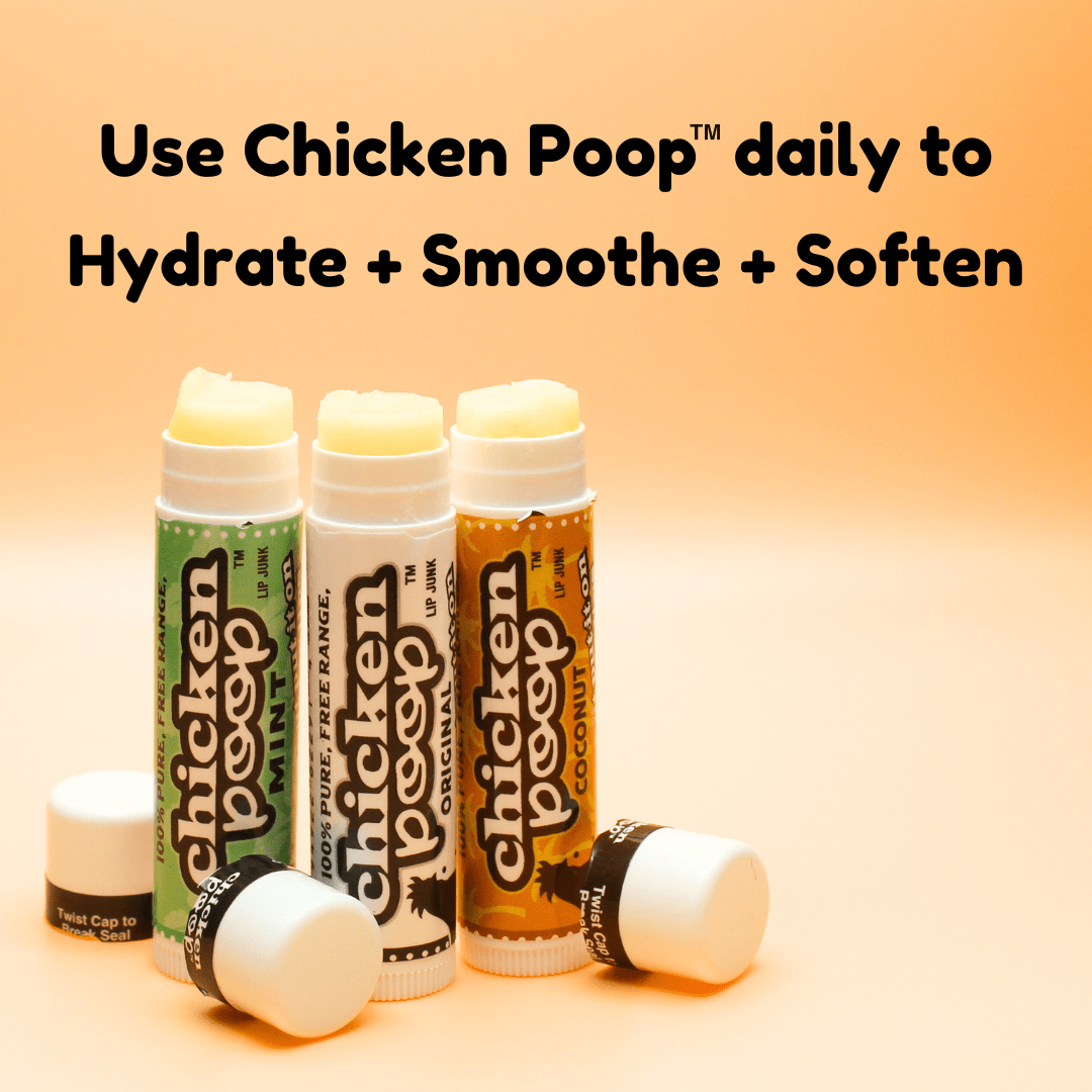 Chicken Poop® FAVORITES, All Natural Lip Balm Trio - Chicken Poop Lip Junk