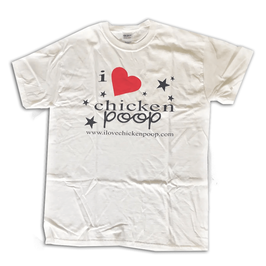 I Love ChickenPoop Tee - White - Chicken Poop Lip Junk