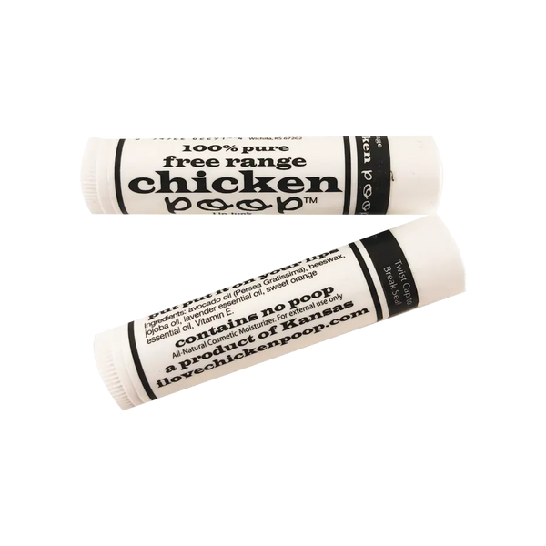 2 Pack of Chicken Poop Lip Balm