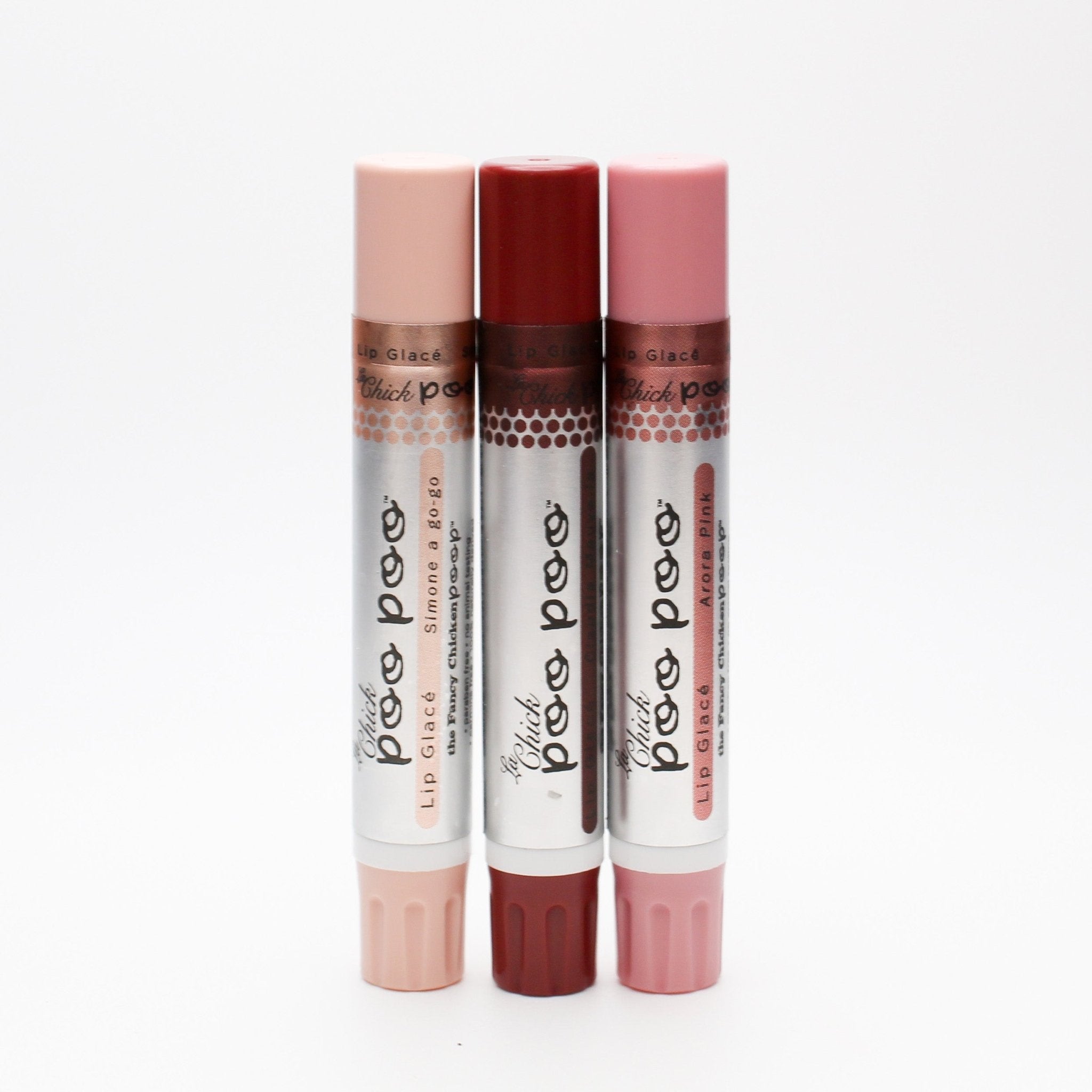 La Chick Poo Poo® Lip Balm Glacé Trio - Chicken Poop Lip Junk