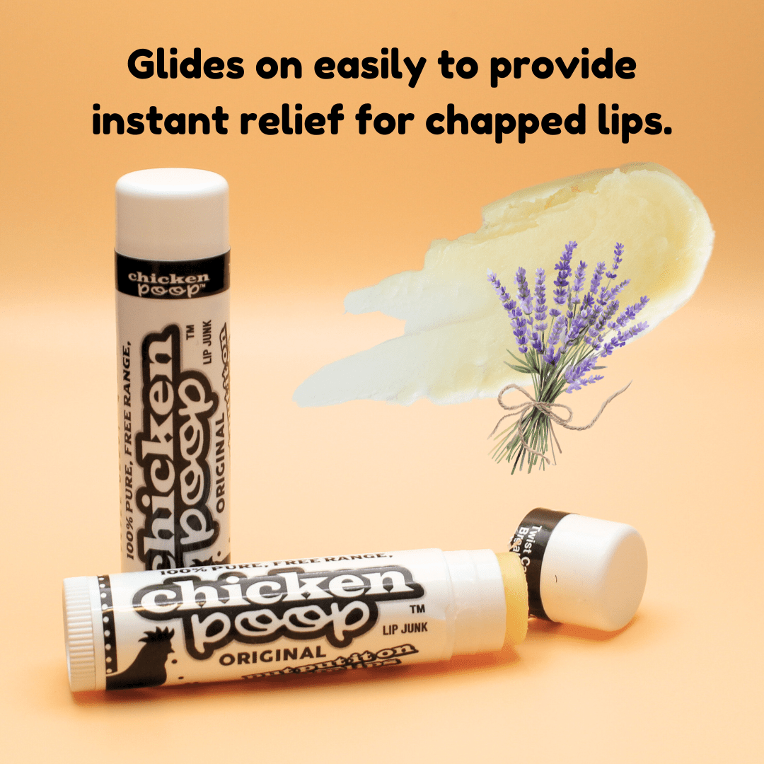 Stocking Stuffers of FIVE Chicken Poop® ORIGINAL CHRISTMAS Lip Balms - Chicken Poop Lip Junk